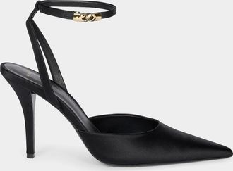 Balmain 95MM Silk-Blend Satin Pumps