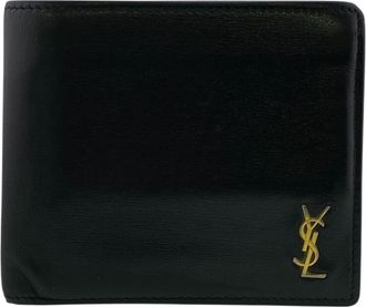 Saint Laurent Black Leather Wallet (Bi-Fold) (Pre-Owned)