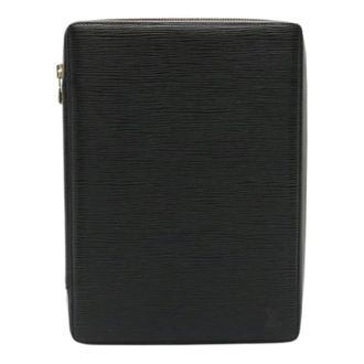 Louis Vuitton Pre-owned Clutches, unisex, Black, Size: ONE SIZE Pre-owned Agenda Voyage Epi Notebook Cover