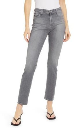 AG - Adriano Goldschmied Mari High Waist Slim Straight Leg Jeans in Unpaved at Nordstrom Rack, Size 32