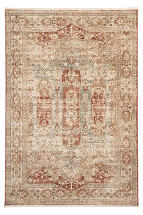 Kukoon Terracotta Beige Traditional Medallion Living Room Area Rug | Size: 200 cm x 290 cm