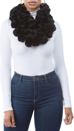 MARCUS ADLER Faux Fur Infinity Scarf in Black at Nordstrom Rack