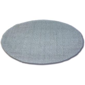 RugsX Rugsx - Tappeto cerchio shaggy micro argento grey rotondo 100 cm