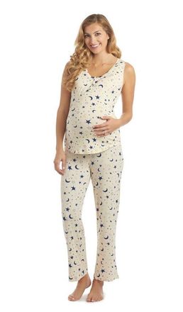 Everly Grey Joy During & After 2-Piece Maternity/Nursing Sleep Set in Twinkle at Nordstrom, Size X-Small