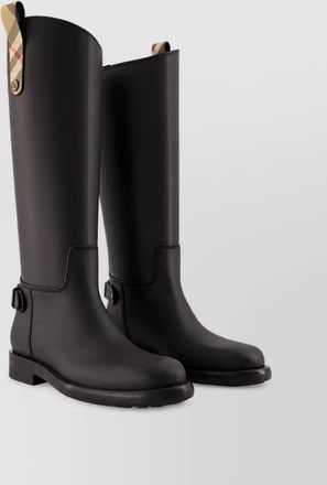Burberry thermoplastic polyurethane check detail knee-high boots