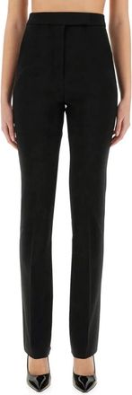 Max Mara Slim-fit broek - Dames - Slim Fit Broeken - Zwart - XS - Broeken