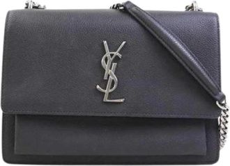 Saint Laurent Pre-owned Vintage Schoudertas - Dames - Vintage Schoudertas - Grijs - ONE Size - Leer - Vintage