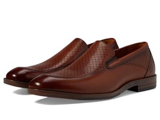 Stacy Adams Aiden Moc Toe Slip-On Loafer Mens Lace Up Wing Tip Shoes Cognac : 11.5 M, Leather