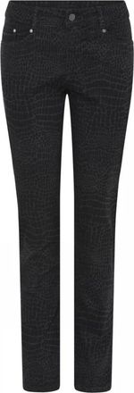 C.Ro Grijze Slangenprint Broek - Dames - Skinny Jeans - Zwart - S - Katoen - Jeans