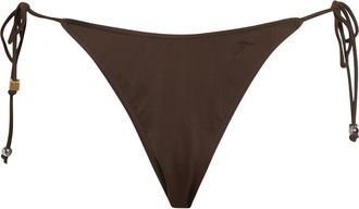 Jacquemus Le Bas de Plage String Bikini Bottoms in Brown at Nordstrom, Size Xx-Large