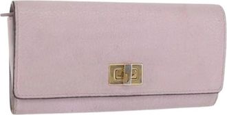 Fendi Pre-owned Vintage Long Wallet - Dames - Vintage Accessoires - Roze - ONE Size - Leer - Vintage