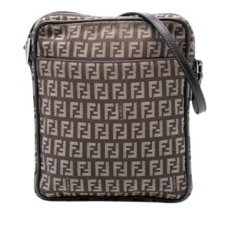 Fendi Pre-owned Cross Body Bags, female, Brown, Size: ONE SIZE Pre-owned Canvas Crossbody Bag