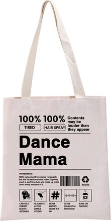 Generic PYOUL Funny Dance Lover Gift 100% Dance Mama Tote Bag Dance Teacher Handbag Dancer Gift Dance Mom Life Gift Dance Club Gift (100% Dance Mama T)