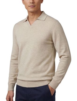 Profuomo polo lange mouw Profuomo beige