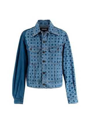 Ahluwalia Studio Blue Priya Graphic-Print Denim Jacket Size L