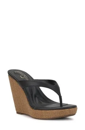 Jessica Simpson Jyseta Platform Wedge Flip Flop in Black 03 at Nordstrom Rack, Size 7.5