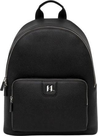 Karl Lagerfeld K/Monogram Leren Rugzak - Heren - Rugzakken - Zwart - ONE Size - Leer - Tassen