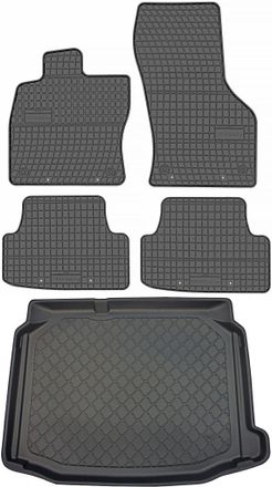 OEM Juego De Alfombrillas De Goma Para Coche Y Maletero Para Seat Le&oacute;n Iii Sc (5f) Hatchback (desde Noviembre De 2012 Hasta Marzo De 2020)