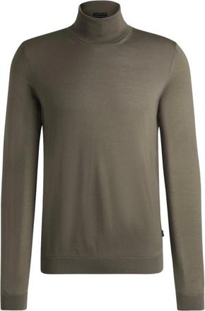 HUGO BOSS Heren, Truien, Groen, Maat: L Wol