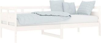 vidaXL Day Bed without Mattress White Solid Wood Pine 80x200 cm Vidaxl