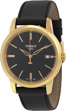Tissot Classic Dream Black Dial Black Leather Mens T0334103605101