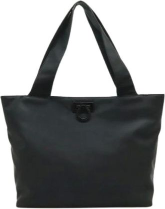 Ferragamo Pre-owned Tote Bags, female, Black, Size: ONE SIZE Pre-owned Nylon Tote Bag