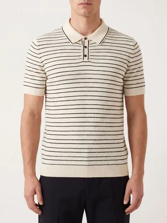 Roberto Collina Polo in maglia di cotone a righe