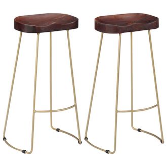 vidaXL Taburetes De Cocina Gavin 2 Unidades Madera Maciza De Mango Vidaxl