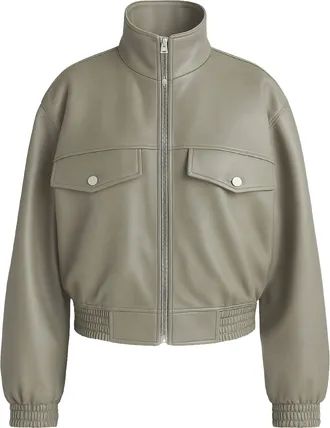 Frankie Shop Cropped Nolita Jacket with High Collar