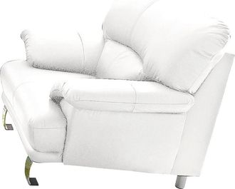 Trendmanufaktur Sessel »Cecilia, Loungesessel im italienischen Design, hoher Sitzkomfort,« bequeme Armlehnen und Rückenverarbeitung, attraktiver Metallfuss