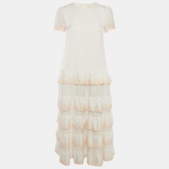 Maje White Silk Ralaxy Ombre Dress