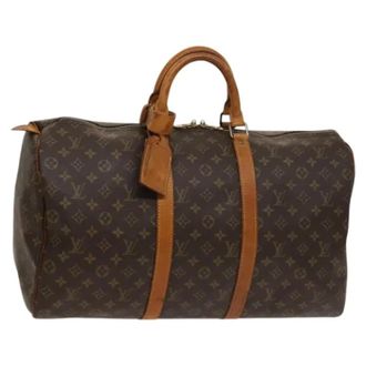 Louis Vuitton Tweedehands Canvas Louis Vuitton tassen - Dames - Pre-owned - Bruin - Maat: ONE Size Leer
