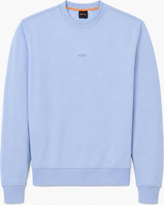 HUGO BOSS Mens BOSS Relaxed Fit WeSmallcrew Sweatshirt Blue - Size: 38