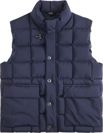 Fay Nuovo Gilet Trapuntato - - Jackets - Uomo - Blu - M