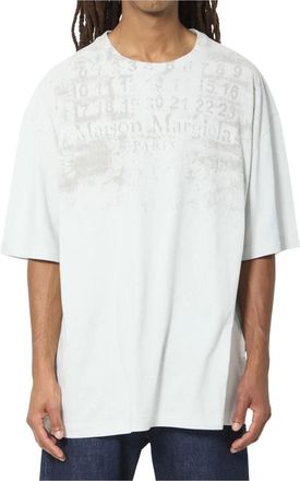Maison Margiela Numeriek Katoenen T-shirt - Heren - T-shirts - Wit - M - Katoen - Tops