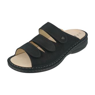 Finn Comfort Hellas Pantolette - Dames - Schoenen - Zwart - Maat: 42 EU Leer