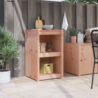 Berkfield Home Outdoor Kitchen Cabinet 55x55x92 cm Solid Wood Douglas in Brown | Size: 55 x 55 x 92 cm