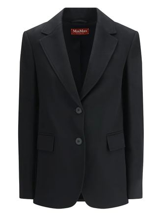 Max Mara button wool suit jacket - women - Wool - 38 - Black