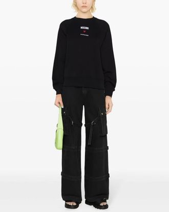 Moschino Womens Black Cotton Sweatshirt - Size EU 44 (Womens)