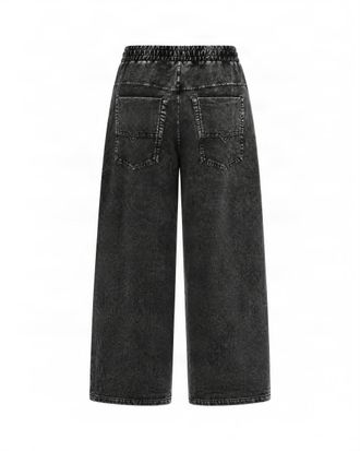 Diesel Wide-Leg Black Denim Jeans - Black