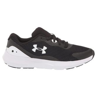 Under Armour Surge 3 Textile Synthetic Womens Low Top Trainers - Black White - Size:UK 5.5