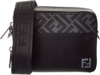 Fendi Fendi Squared Ff & Leather Camera Case Organizer