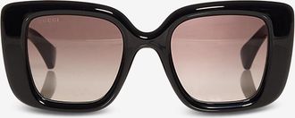 Gucci Rechteckige Acetat-Sonnenbrille Butterfly