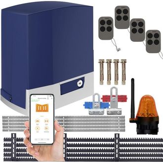 OEM Kit De Accionamiento Para Puertas Correderas Dp1000wifi, 4 Mandos A Distancia, 5 Tiras De L&aacute;mparas