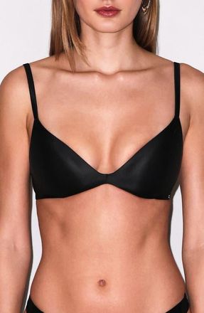 Fleur du Mal Le Gloss Wireless Push-Up Bra in Black at Nordstrom, Size 36B