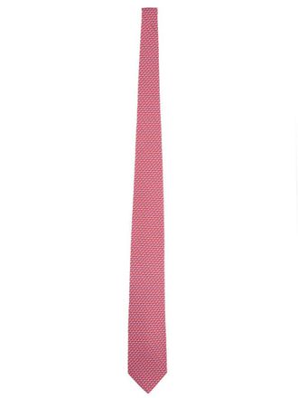 Ferragamo Red Printed Tie