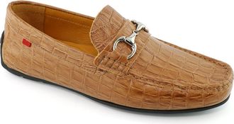 Marc Joseph New York Central Park Leather Slip on Buckle Loafer in Cognac Croco at Nordstrom, Size 10.5