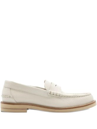 Pedro Garcia Sabela pebble-leather loafers - Neutrals
