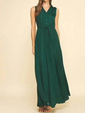 Pinch Design Theresa Maxi Dress In Dark Green