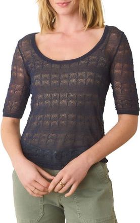 Marine Layer Alana Pointelle Stitch Sweater in Mood Indigo at Nordstrom, Size X-Large